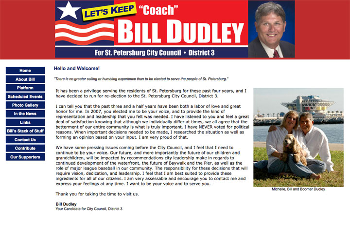 Bill Dudley Re-election Campaign for St. Petersburg City Council